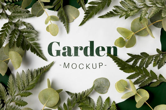 Free Top View Garden Mock-Up Concept Psd