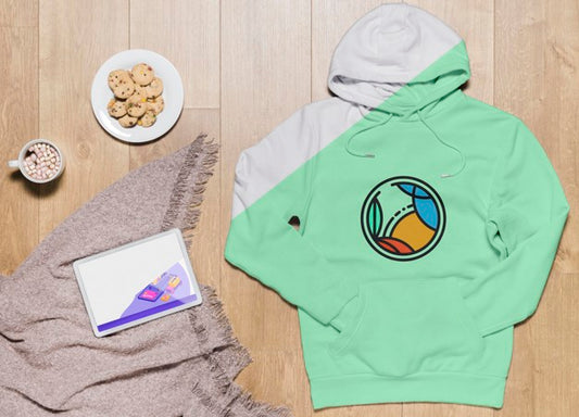 Free Top View Hoodie Mock-Up With Tablet And Snack Psd
