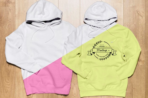 Free Top View Hoodies Mock-Up Psd