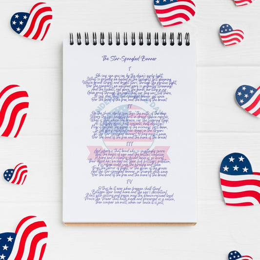 Free Top View Independence Day Concept With Mock-Up Psd