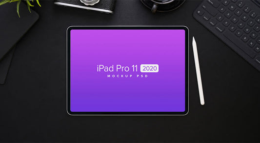 Free Top View Ipad Pro 11 2020 Mockup Psd