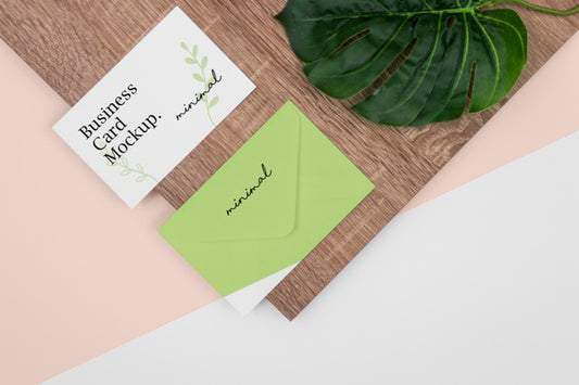 Free Top View Leaf, Stationery And Wood Psd