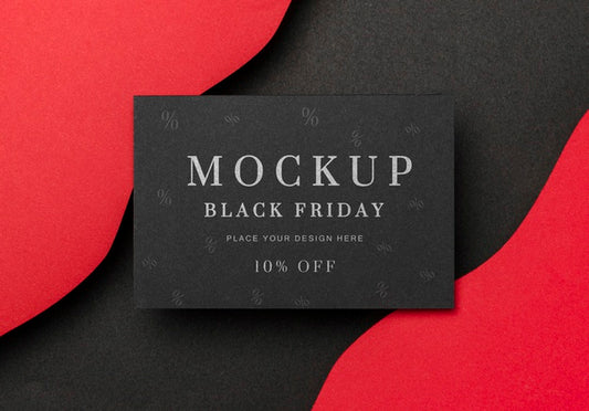 Free Top View Mock-Up Black Friday Wavy Background Psd