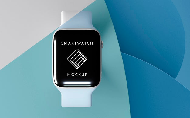 Free Top View Modern Smartwatch With Screen Mock-Up Presentation Psd