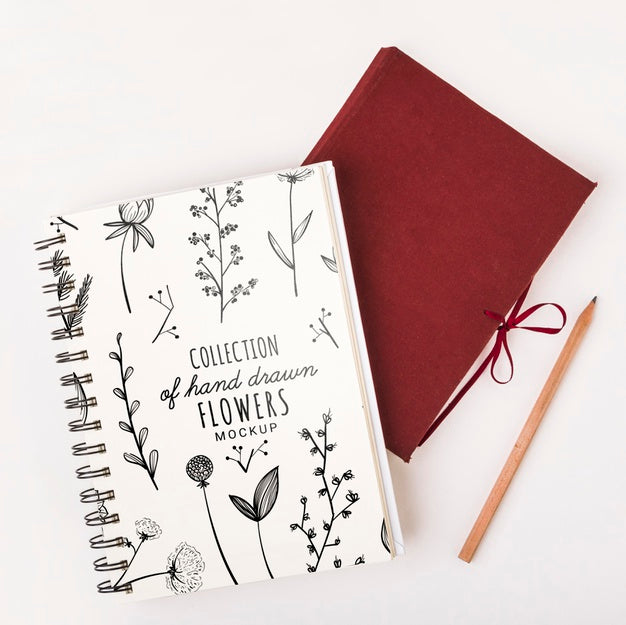 Free Top View Notepad With Mock-Up Concept Psd – CreativeBooster