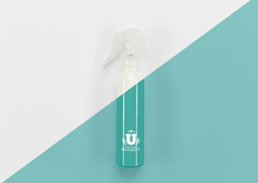 Free Top View Of Back To School Disinfectant Bottle Psd