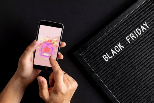 Free Top View Of Black Friday Mock-Up Concept Psd
