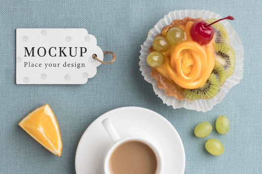 Free Top View Of Delicious Bakery Concept Mock-Up Psd