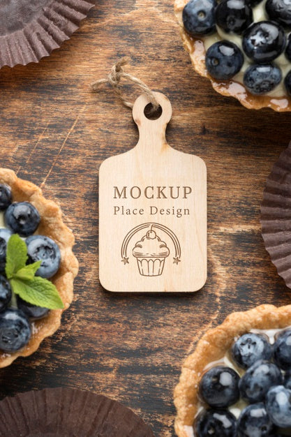 Free Top View Of Delicious Bakery Concept Mock-Up Psd