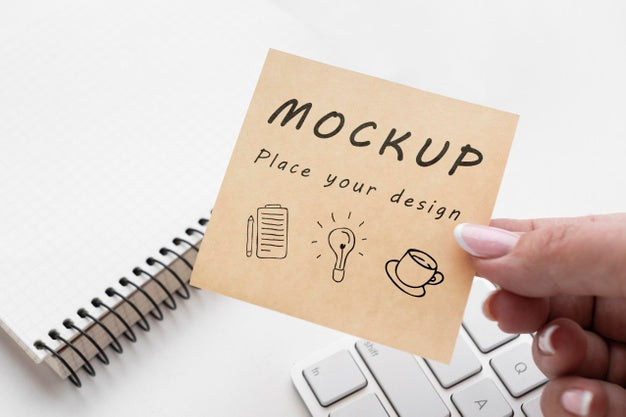 Free Top View Of Desk Concept Mock-Up Psd