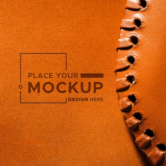 Free Top View Of Leather Surface With Weaving Psd