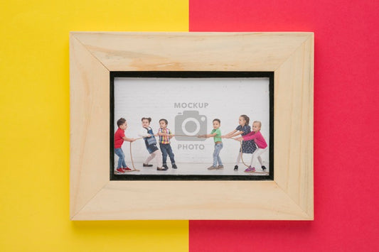 Free Top View Of Minimal Picture Frame Psd
