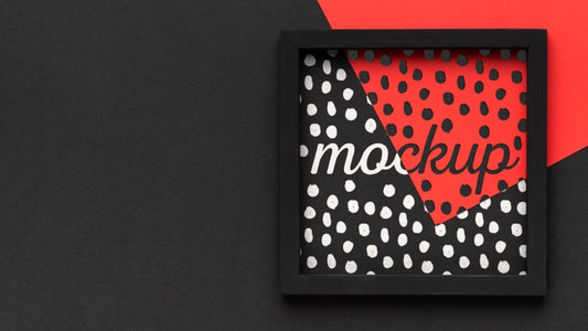 Free Top View Of Mock-Up Frame Design With Copy Space Psd
