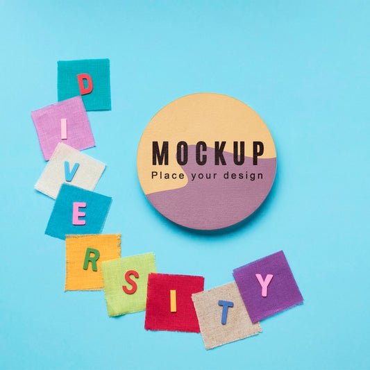 Free Top View Of Mock-Up Paper For Diversity Psd