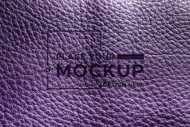 Free Top View Of Purple Leather Material Psd
