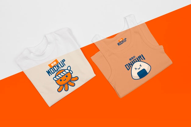 Free Top View Of T-Shirt Concept Mock-Up Psd