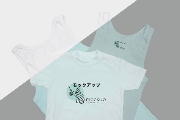 Free Top View Of T-Shirt Concept Mock-Up Psd