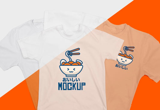 Free Top View Of T-Shirt Concept Mock-Up Psd