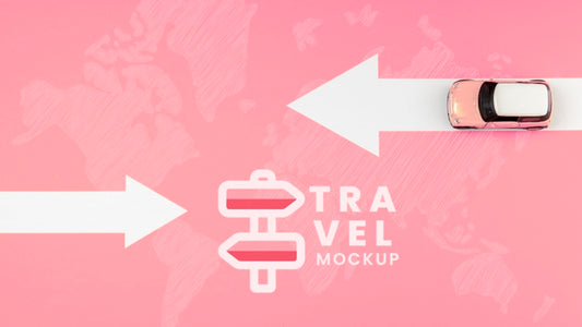 Free Top View Of Travel Concept Mock-Up Psd