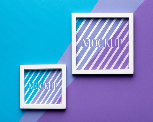 Free Top View Of Two Mock-Up Frames Psd