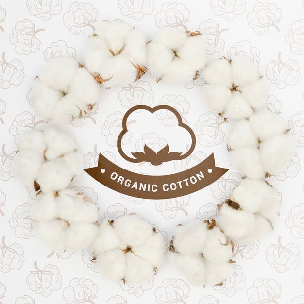 Free Top View Organic Cotton With Mock-Up Psd
