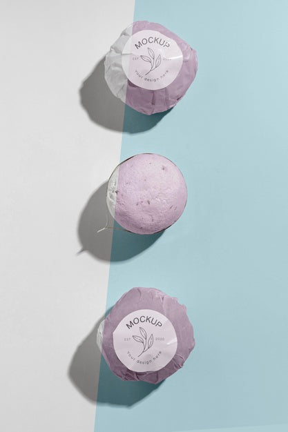 Free Top View Pink Bath Bombs Psd