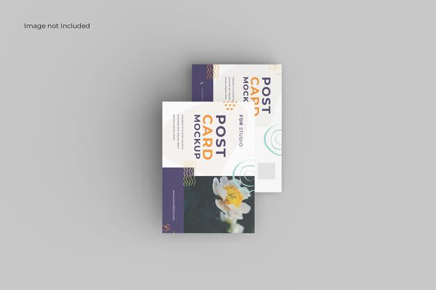 Free Top View Post Card Mockup Psd – CreativeBooster