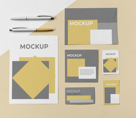 Free Top View Poster Mockup Psd
