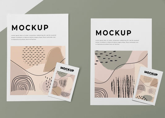 Free Top View Poster Mockup Psd