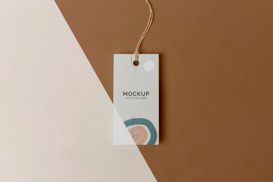 Free Top View Product Tag Mock-Up Psd