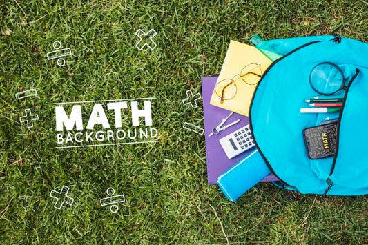 Free Top View Ready For Math Class Mock-Up Psd