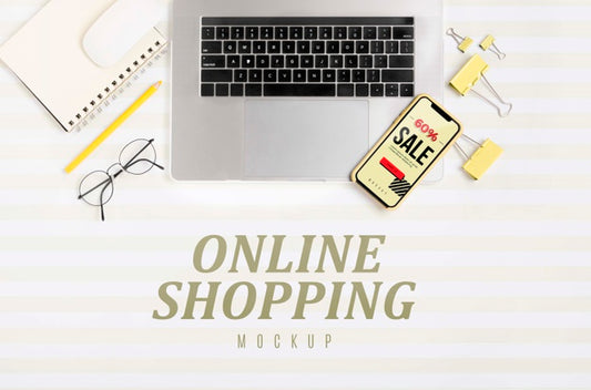 Free Top View Shopping Online Psd