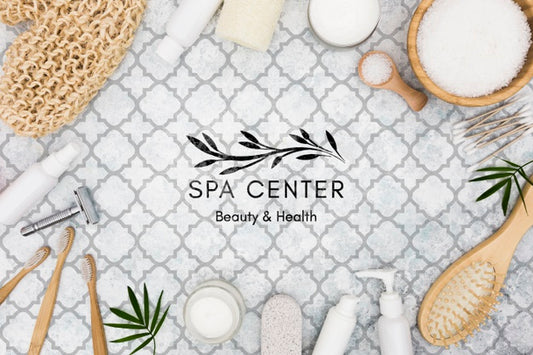 Free Top View Spa Center Mock-Up Psd