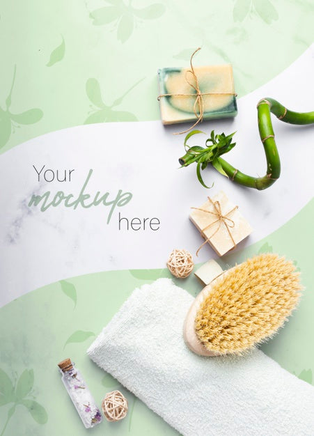 Free Top View Spa Mockup Psd