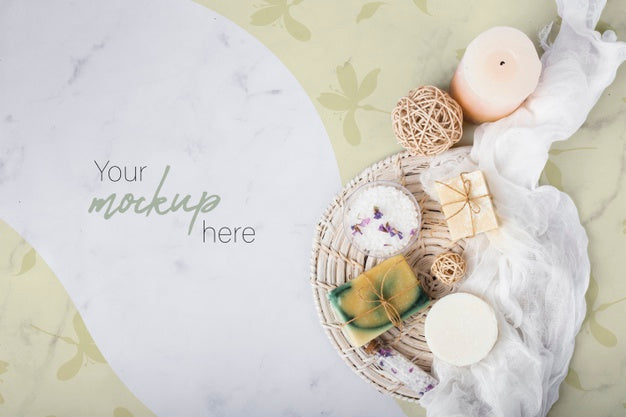 Free Top View Spa Mockup Psd