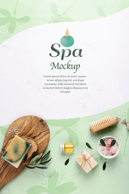 Free Top View Spa Mockup Psd