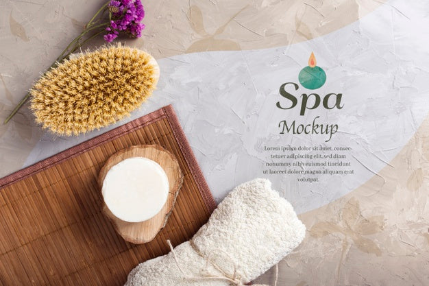 Free Top View Spa Mockup Psd