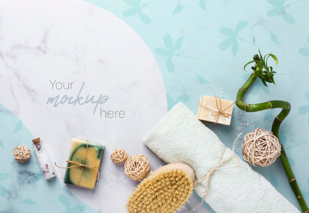 Free Top View Spa Mockup Psd