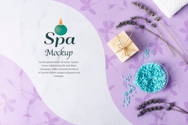 Free Top View Spa Mockup Psd