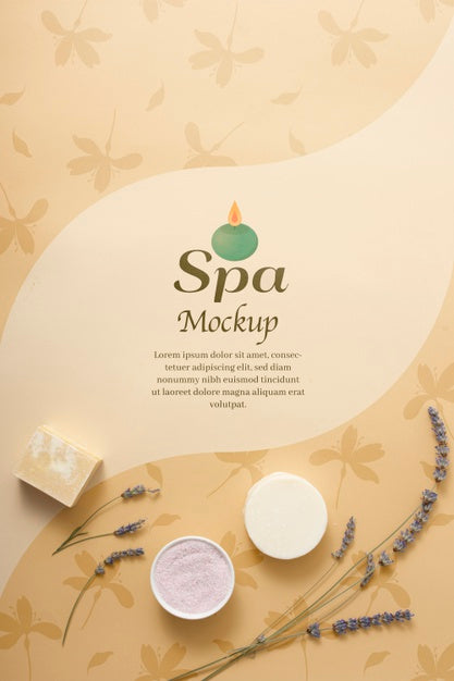 Free Top View Spa Mockup Psd