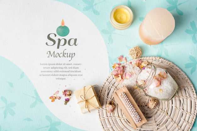 Free Top View Spa Mockup Psd