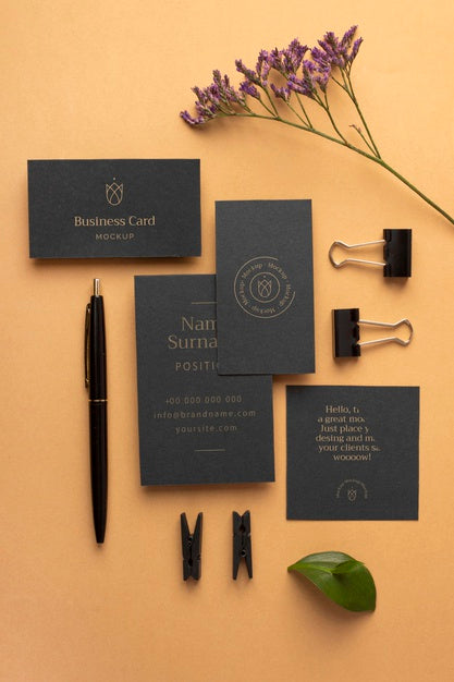 Free Top View Stationery And Plant Psd