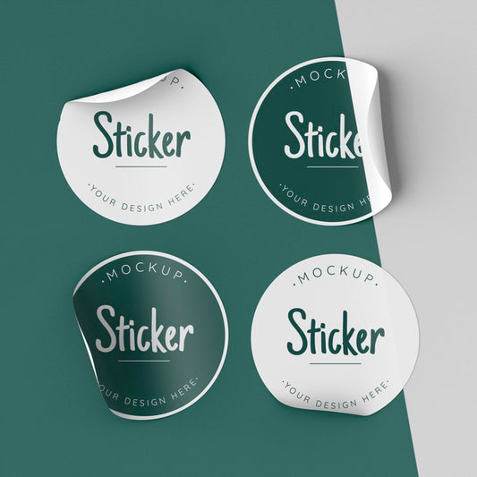 Free Top View Sticker Collection Psd