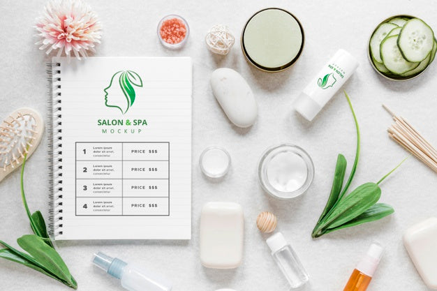 Free Top View Therapeutic Spa Concept With Mock-Up Psd