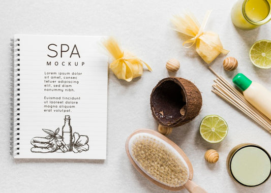 Free Top View Therapeutic Spa Concept With Mock-Up Psd