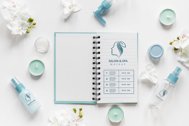 Free Top View Therapeutic Spa Concept With Mock-Up Psd