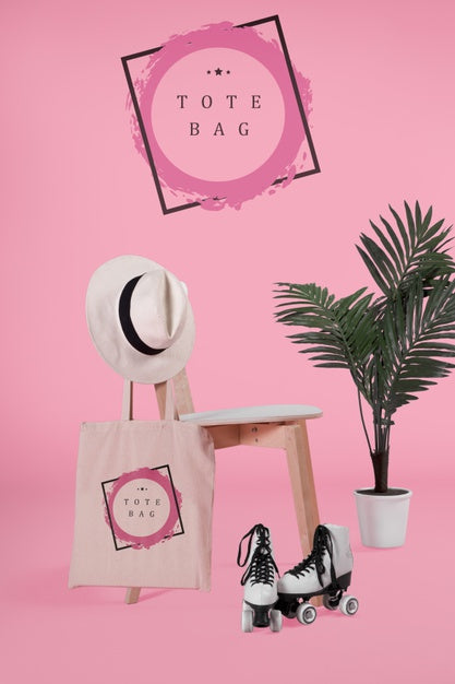 Free Tote Bacg On Chair With Mock-Up Psd