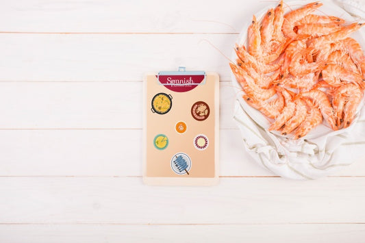 Free Traditional Spanish Food Mockup With Clipboard Psd