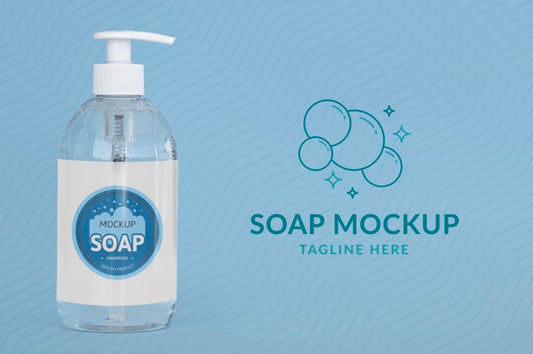 Free Transparent Bottle Of Liquid Soap Psd