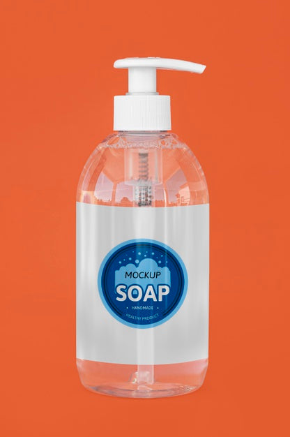 Free Transparent Bottle Of Liquid Soap Psd